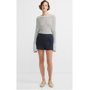 Theory Mini Shorts in Navy Melange- 0,6